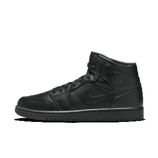 Air Jordan 1 Mid Schoenen - Zwart