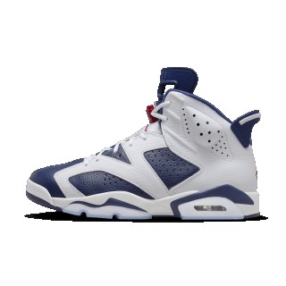 Air Jordan 6 Retro 'White and Midnight Navy' herenschoenen - Wit