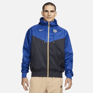 Chelsea FC Sport Essentials Windrunner Nike geweven voetbaljack met capuchon voor heren - Blauw