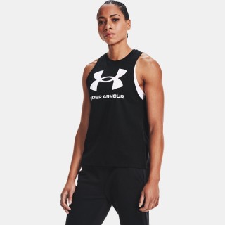 Damestanktop Under Armour Sportstyle Graphic Zwart / Wit S