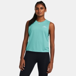 Damestanktop Under Armour Vanish Energy Crop Radial Turquoise / Wit L