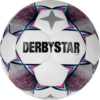 Derbystar Classic TT Energy II Voetbal 8 x 1 Vlakken Maat 5 Wit Roze Lichtblauw