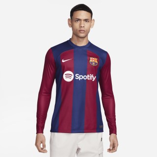 FC Barcelona 2023/24 Stadium Thuis Nike Dri-FIT voetbalshirt met lange mouwen voor heren - Blauw