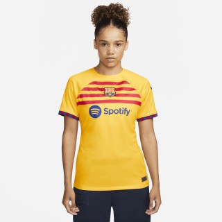 FC Barcelona 2023/24 Stadium Vierde Nike Dri-FIT Voetbalshirt voor dames - Geel