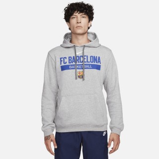 FC Barcelona Club Fleece Nike basketbalhoodie voor heren - Grijs