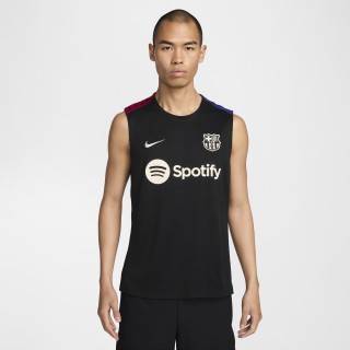 FC Barcelona Strike Nike Dri-FIT voetbaltop zonder mouwen voor heren - Zwart