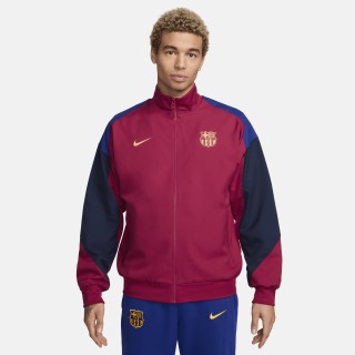 FC Barcelona Strike Nike voetbaltrainingsjack met rits en Dri-FIT voor heren - Rood