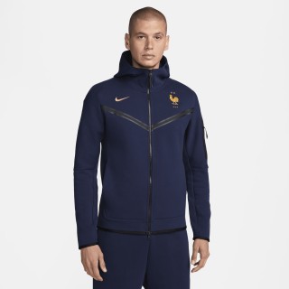 FFF Tech Fleece Windrunner Nike voetbalhoodie met rits over de hele lengte voor heren - Blauw