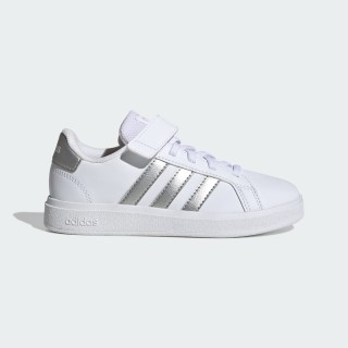 Adidas Grand Court Court Schoenen met Elastische Veters en Klittenband