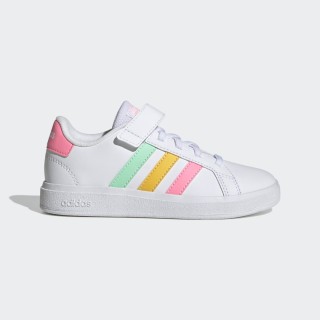 Adidas Grand Court Court Schoenen met Elastische Veters en Klittenband