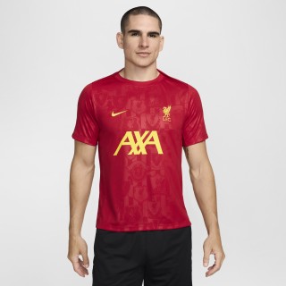 Liverpool FC Academy Pro Nike Dri-FIT warming-uptop met korte mouwen voor heren - Rood