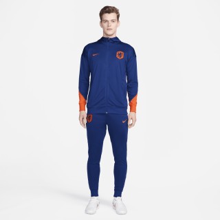 Nederland Strike Nike Dri-FIT knit voetbaltrainingspak met capuchon voor heren - Blauw