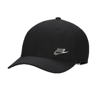 Nike Dri-FIT Club gestructureerde pet met metalen logo - Zwart