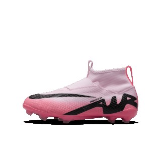 Nike Jr. Mercurial Superfly 9 Pro high-top voetbalschoenen voor kleuters/kids (turf) - Roze