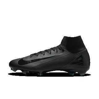 Nike Mercurial Superfly 10 Pro high-top voetbalschoenen (stevige ondergrond) - Zwart