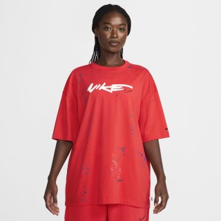 Nike Sportswear Breaking oversized T-shirt met korte mouwen voor dames - Rood