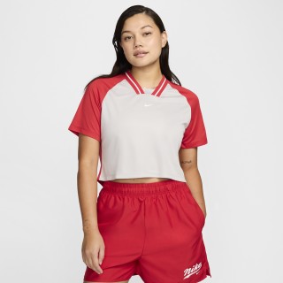 Nike Sportswear croptop met korte mouwen voor dames - Grijs