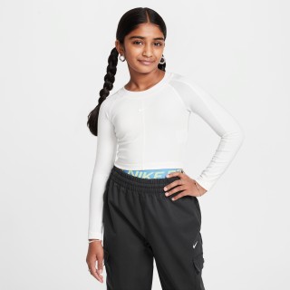 Nike Sportswear croptop met lange mouwen voor meisjes - Wit