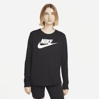 Nike Sportswear Essentials T-shirt met lange mouwen en logo voor dames - Zwart