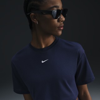 Nike Sportswear kort T-shirt met mesh voor dames - Blauw