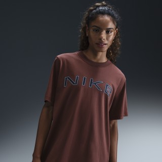 Nike Sportswear ruimvallend T-shirt met korte mouwen en graphic voor dames - Bruin