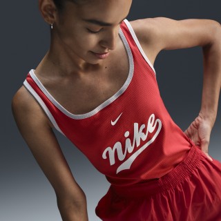 Nike Sportswear tanktop met vierkante hals voor dames - Rood