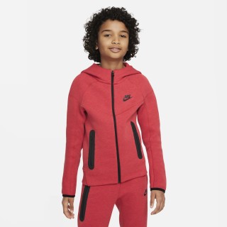 Nike Tech Fleece Hoodie met rits voor jongens - Rood