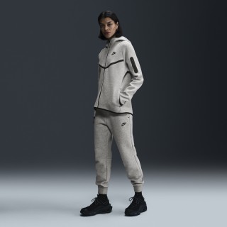 Nike Sportswear Tech Fleece joggingbroek met halfhoge taille voor dames - Grijs