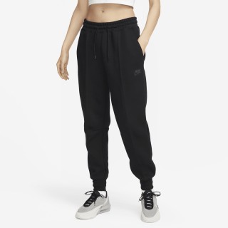 Nike Tech Fleece Joggingbroek met halfhoge taille voor dames - Zwart