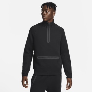 Nike Tech Fleece sweatshirt met halflange rits voor heren - Zwart