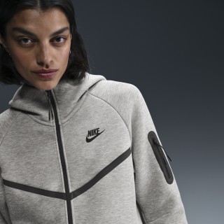 Nike Sportswear Tech Fleece Windrunner hoodie met rits voor dames - Grijs