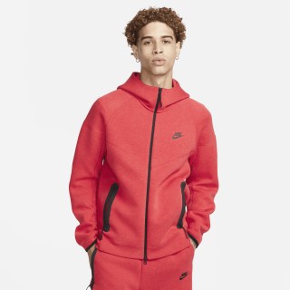 Nike Tech Fleece Windrunner Hoodie met rits voor heren - Rood