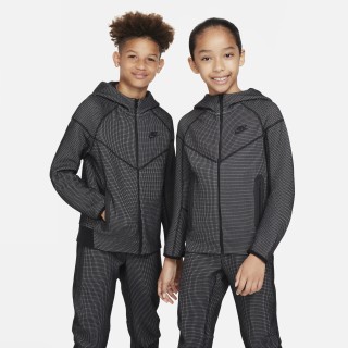 Nike Tech Fleece winterhoodie met rits voor jongens - Zwart