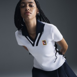 Nike Women by YOON polo met korte mouwen voor dames - Wit