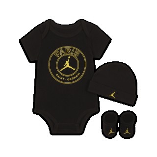 Paris Saint-Germain Bodysuit Box Set Rompertjesset voor baby's (0-6 maanden) - Zwart