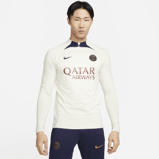 Paris Saint-Germain Strike Nike Dri-FIT voetbaltrainingstop voor heren - Wit