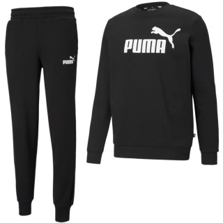 PUMA Essentials Big Logo Crew Trainingspak Zwart Wit