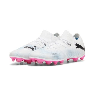 PUMA Future 7 Match Gras / Kunstgras Voetbalschoenen (MG) Wit Roze Zwart