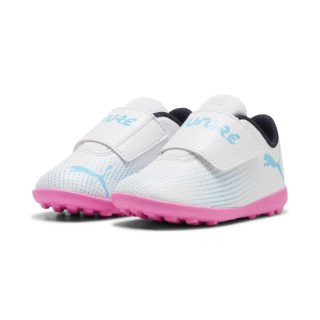 PUMA Future 7 Play Turf Voetbalschoenen (TF) Baby / Peuters Wit Roze Zwart