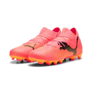 PUMA Future 7 Pro Gras / Kunstgras Voetbalschoenen (MG) Kids Roze Zwart Oranje