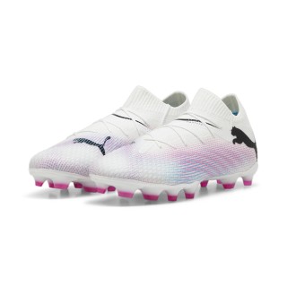 PUMA Future 7 Pro Gras / Kunstgras Voetbalschoenen (MG) Kids Wit Roze Zwart