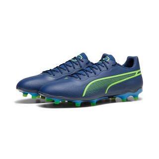 PUMA King Pro Gras / Kunstgras Voetbalschoenen (MG) Donkerblauw Felgroen Blauw