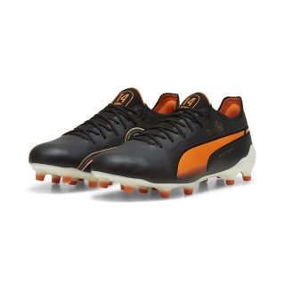 PUMA King Ultimate Cruyff Gras / Kunstgras Voetbalschoenen (MG) Zwart Oranje