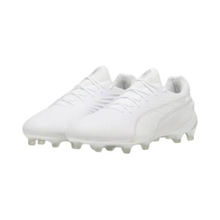 PUMA King Ultimate Gras / Kunstgras Voetbalschoenen (MG) Wit Zilver