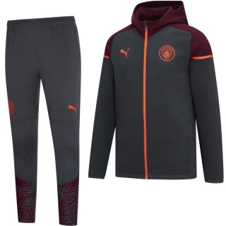 PUMA Manchester City Casual Trainingspak 2023-2024 Donkergrijs Oranje