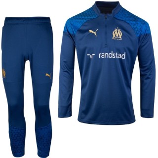 PUMA Olympique Marseille Trainingspak 1/4-Zip 2023-2024 Blauw Goud