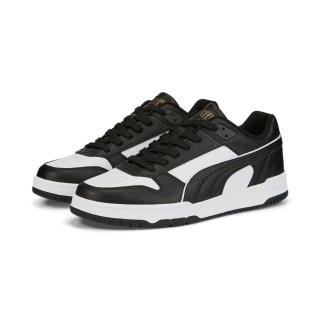 PUMA Rebound Game Low Sneakers Zwart Wit Goud