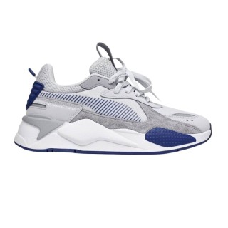 PUMA RS-X Sneakers Suede Lichtgrijs Wit Donkerblauw