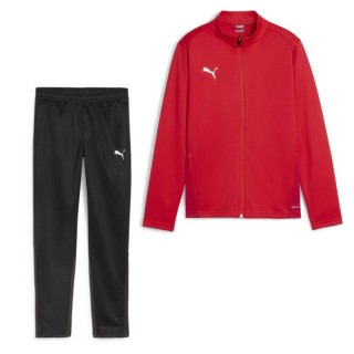 PUMA teamGOAL Trainingspak Full-Zip Kids Rood Zwart Wit