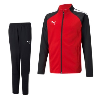 PUMA teamLIGA Trainingspak Kids Rood Zwart